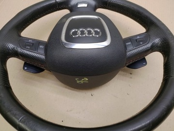 фото thumb №13, Руль + подушка безопасности мультифункция кожа лепестки s-line audi a6 c6