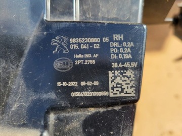 фото thumb №4, Peugeot 308 t10 led правые перед 9835230880