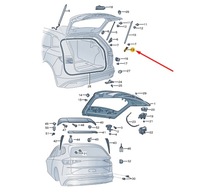 фото thumb №2, Skoda enyaq iv rear gas filled амортизатор капота правый кронштейн 5lg827428a
