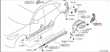 фото thumb №8, Infiniti fx35 fx30 захист крила правий зад задня 78852 1ca0a ms/i13