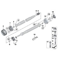фото thumb №9, Wał приводной ze стоп-сигнал алюминий кронштейн средний вала приводного