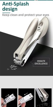 Stainless Steel Anti-Splash Nail Clippers - Bionics Design Manicure & Pedic