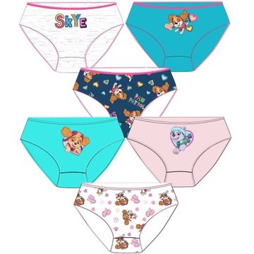 Набор из 6 трусиков GIRLS' PANTIES с собачками PAW PATROL 104-110