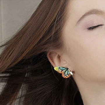 СЕРЬГИ С ЦИРКОНИЕВЫМИ БАБОЧКАМИ ХИТ