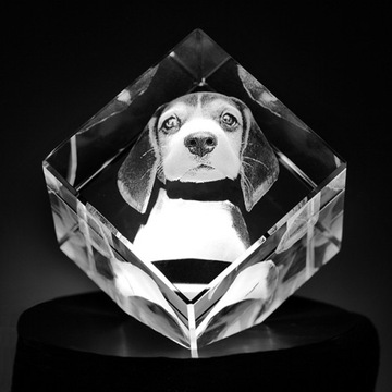 3D КРИСТАЛЛ - Стеклянная фотостатуэтка 11x7,5x6,5