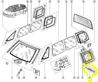 фото thumb №7, Кронштейн накладки скло renautl espace 2 6025170624