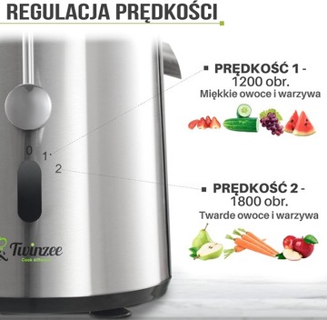 Соковыжималка Twinzee SD80A серебристый/серый 850 Вт