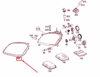 Mercedes-benz gl x164 прокладка фара лівого  a1648260391oryginalna Київ, фото thumb