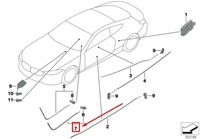 фото thumb №1, Bmw 8 g15 left center console fibre-optic condu. 63319868783 9868783
