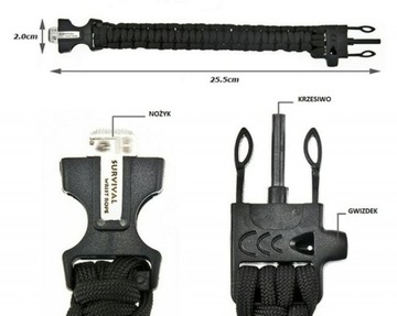 Браслет выживания 5в1 SURVIVAL PARACORD