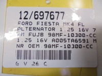 Купить Ford fiesta mk4 генератор 98mf-10300-cc 1,25 16v a005ta6591, фото thumb