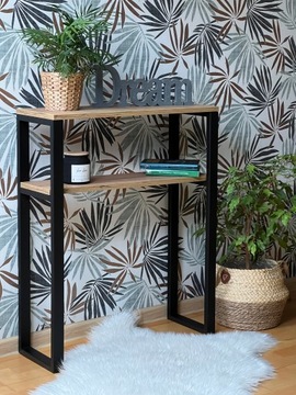 Стол консольный, Стол консольный, Туалетный столик LOFT 60х25х87 Дуб