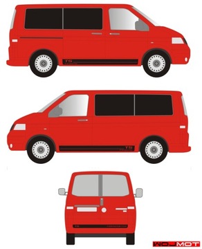 Наклейки на боковые полосы VW T5 Transporter