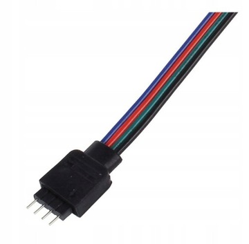 Разъем для светодиодной ленты RGB 4-PIN «папа», кабель 10см