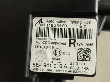 фото thumb №16, Skoda octavia iv лампа правая полный led 5e4941016a
