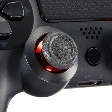 НАБОР 6X АНАЛОГОВЫХ РУЧОК ГРИБОВ ДЛЯ PS4 PS5 PAD КРАСНЫЙ - ГЛЯНЦЕВЫЙ