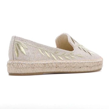 BUTY ESPADRYLE LNIANE LEN PŁÓCIENNE HAFTOWANE 41