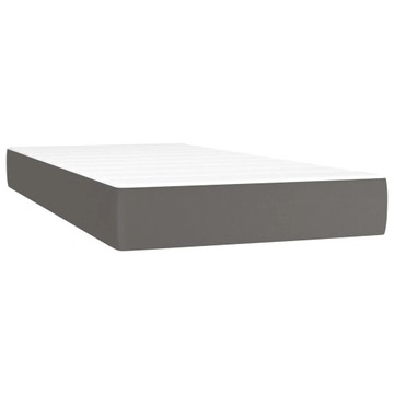 vidaXL Континентальная кровать с матрасом из искусственной кожи серого цвета 100x200 см
