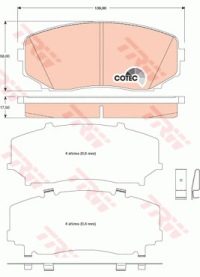 фото thumb №2, Гальмівні колодки гальмівні перед trw do mazda 8