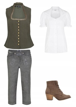 Bonprix 50 _NQI TRADYCYJNY GORSET W KOLORZE KHAKI