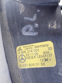 фото thumb №11, Галоген лівий перед mercedes s500 w221 a2218200156
