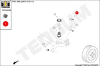 фото thumb №13, Сайлентблок амортизатора задня l/p abarth 500 / 595 / 695 fiat 500, 500 c,