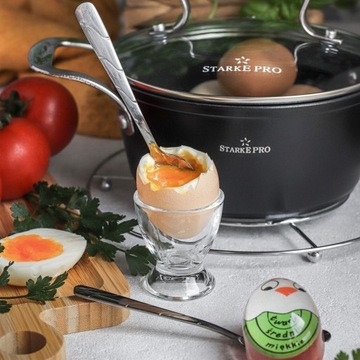 6x EGG CUP стеклянная ЛОЖКА сталь Тадар
