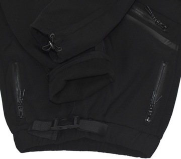 GRACE Czarne Zimowe SPODNIE Ocieplane Wygodne Softshell Guma - 158