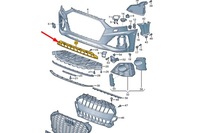 фото thumb №9, Audi rs4 allroad avant b9 бампер передний решётка радиатора средний новый оригинальный 8