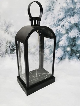 Metalowy lampion latarnia metalowa 40cm glamour