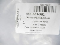 Sound абсорбер дверь задняя audi e-tron оригинальный номер 4ke863981 Недорого, фото thumb