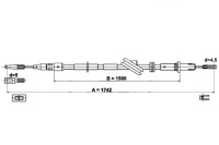 фото thumb №2, Трос тормоза ручного mercedes cls c219 e t-mod