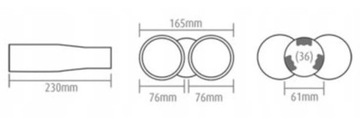 фото thumb №9, Бесплатно наконечник выхлоп нержавеющая синий хром 2x76mm