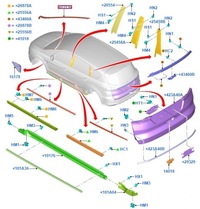 фото thumb №8, Планка правая стёкла перед s-max 2015- чёрный карбон