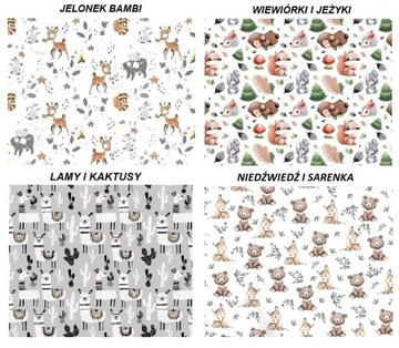 PRZEŚCIERADŁO 100% BAW. Z GUMKĄ 60x120 DUŻO WZORÓW
