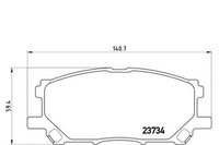 фото thumb №1, Brembo тормозные колодки тормозные lexus rx 400h mhu3_. gsu3