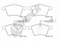 Купити Гальмівні колодки гальмівні перед 230340070310 breck, фото thumb