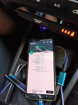 БЫСТРОЕ АВТОМОБИЛЬНОЕ ЗАРЯДНОЕ УСТРОЙСТВО 4xUSB 7A (3xQC) МОЩНЫЙ 66ВТ БЫСТРЫЙ КАБЕЛЬ 3-В-1