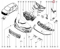 фото thumb №10, Clio iv 4 lift 16-19 nowe кронштейн протитуманних фар бампера перед оригінал