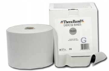 РЕЗИНОВАЯ ЛЕНТА THERABAND SILVER 1,5 М + НАБОР УПРАЖНЕНИЙ