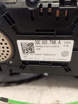 фото thumb №7, Спідометр  рамка оптоволокно vw passat b8 2,0 tdi 3g0920798a eu