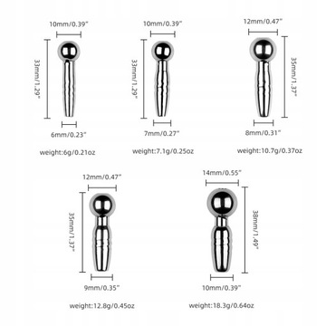 Stainless Steel Urethral Sound Dilator Male Penis