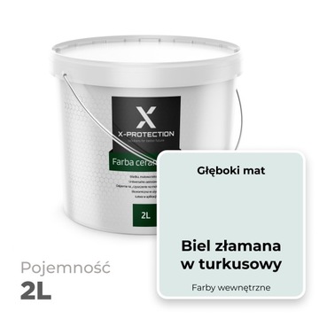 FARBA CERAMICZNA KOLOR BIEL ZŁAMANA W TURKUSOWY 2L