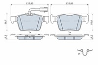 фото thumb №1, Bosch гальмівні колодки гальмівні задня alfa romeo giulia stelvio maserati ghibli