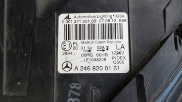 фото thumb №15, Лампа лівий перед eu a2468200161 mercedes b клас w246 2011- оригінал