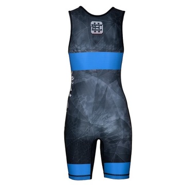 Trykot zapaśniczy damski POLSKA CAMO XS NIEBIESKI