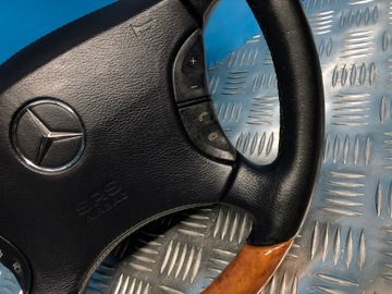 фото thumb №9, Mercedes w220 руль дерево подушка кожа