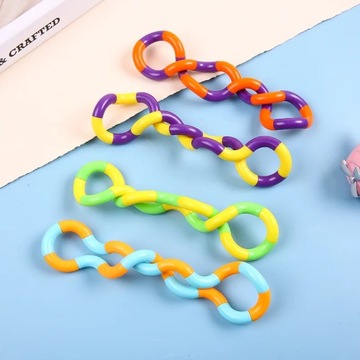 ИГРУШКА-АНТИСТРЕСС FIDGET TOYS крутая поп-змейка с кубиками-пазлом