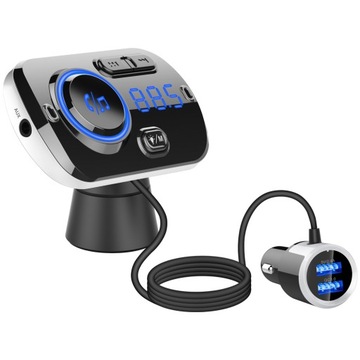 FM-передатчик, комплект громкой связи, зарядное устройство QC3.0