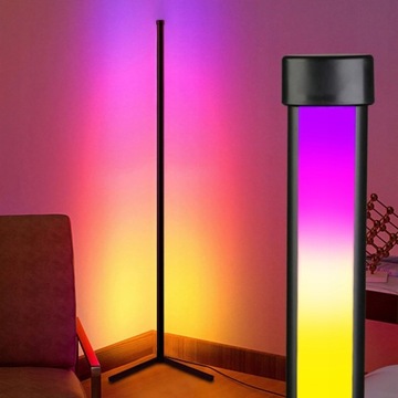 УГЛОВОЙ ТОРШЕР СТОЯЩИЙ НОЧЬ RGB ЭФФЕКТ РАДУГИ 3D ДИСТАНЦИОННОЕ ПРИМЕНЕНИЕ